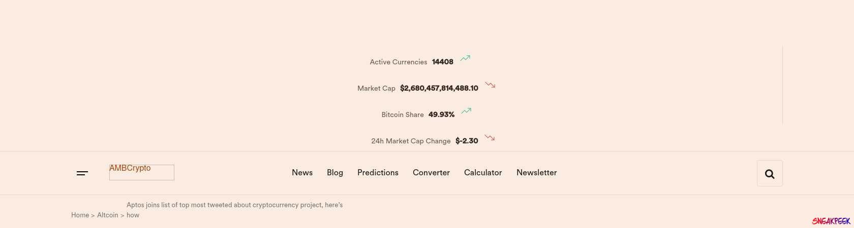 Read the full Article:  ⭲ Aptos joins list of top most tweeted about cryptocurrency project, here’s how