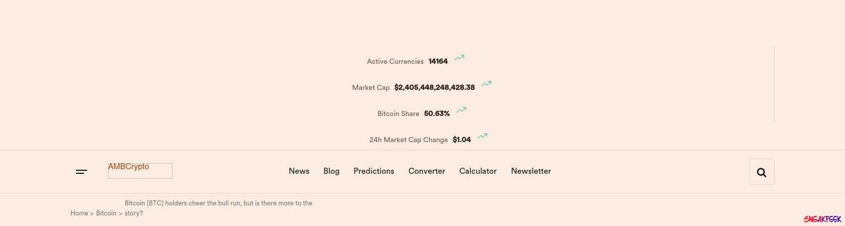 Read the full Article:  ⭲ Bitcoin [BTC] holders cheer the bull run, but is there more to the story?