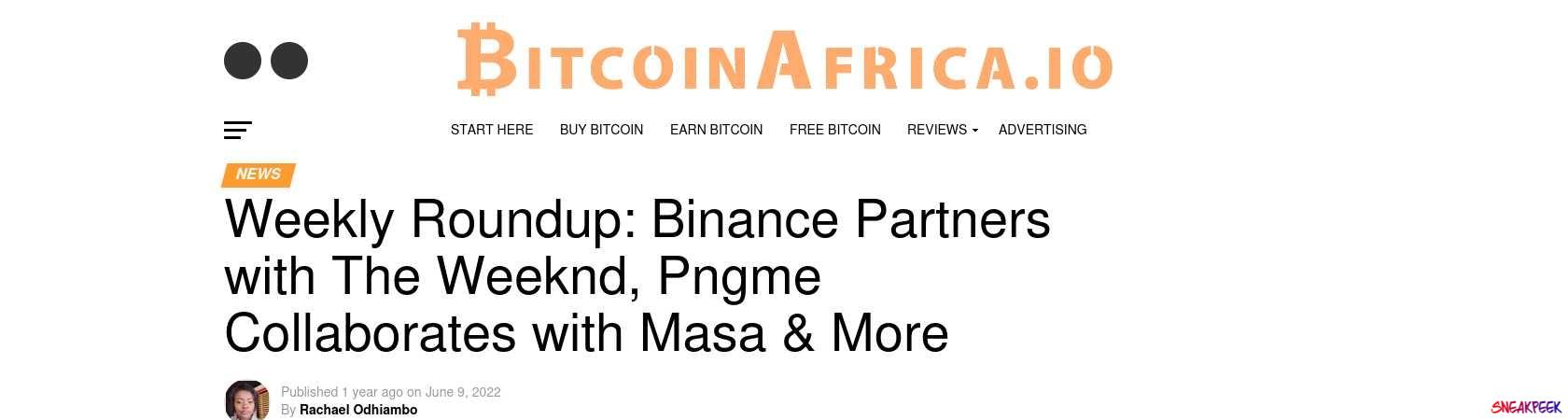 Read the full Article:  ⭲ Weekly Roundup: Binance Partners with The Weeknd, Pngme Collaborates with Masa & More
