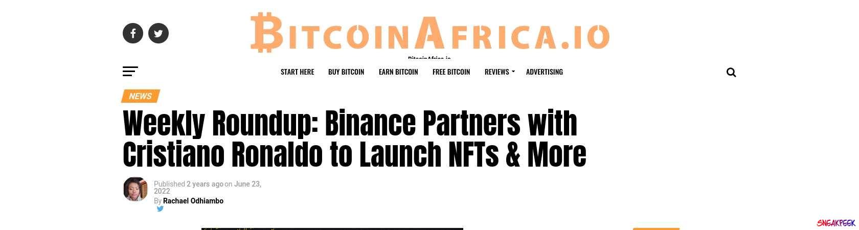 Read the full Article:  ⭲ Weekly Roundup: Binance Partners with Cristiano Ronaldo to Launch NFTs & More