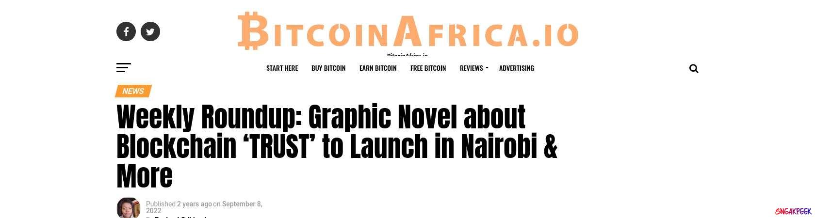 Read the full Article:  ⭲ Weekly Roundup: Graphic Novel about Blockchain ‘TRUST’ to Launch in Nairobi & More