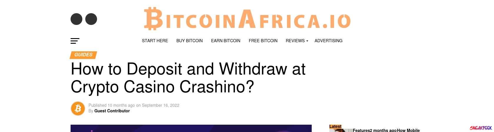 Read the full Article:  ⭲ How to Deposit and Withdraw at Crypto Casino Crashino?