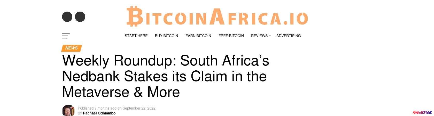 Read the full Article:  ⭲ Weekly Roundup: South Africa’s Nedbank Stakes its Claim in the Metaverse & More