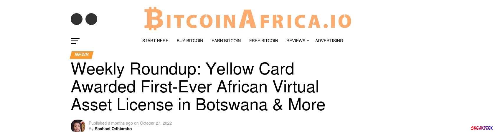 Read the full Article:  ⭲ Weekly Roundup: Yellow Card Awarded First-Ever African Virtual Asset License in Botswana & More