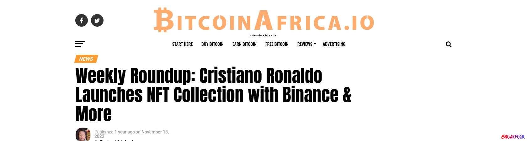Read the full Article:  ⭲ Weekly Roundup: Cristiano Ronaldo Launches NFT Collection with Binance & More