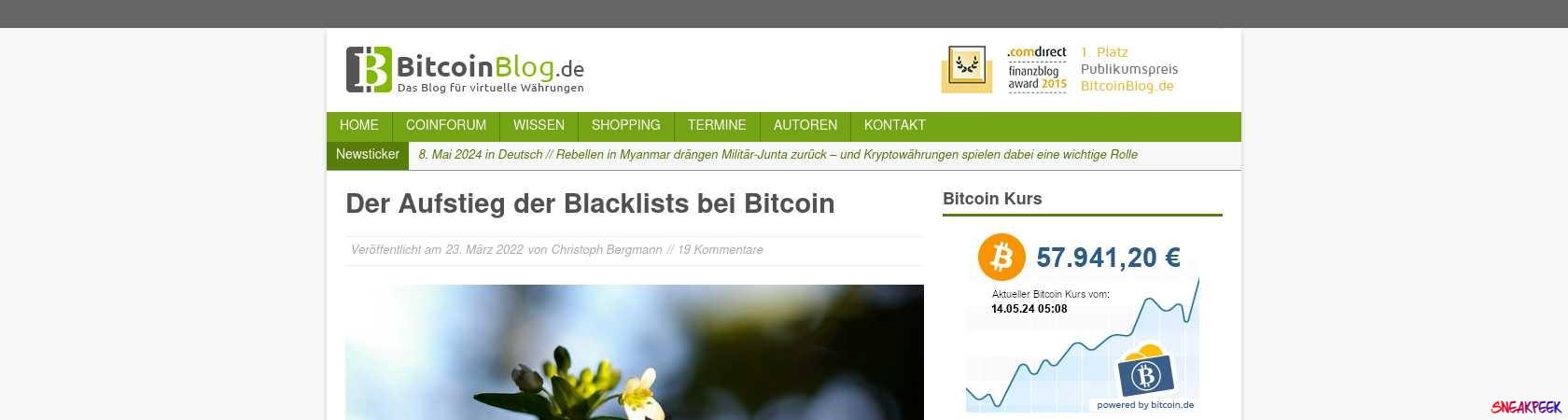 Read the full Article:  ⭲ Der Aufstieg der Blacklists bei Bitcoin