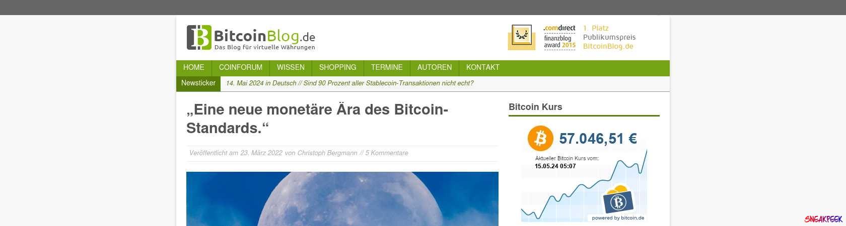 Read the full Article:  ⭲ „Eine neue monetäre Ära des Bitcoin-Standards.“