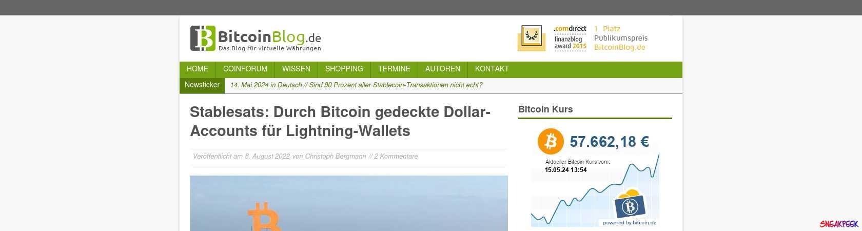 Read the full Article:  ⭲ Stablesats: Durch Bitcoin gedeckte Dollar-Accounts für Lightning-Wallets