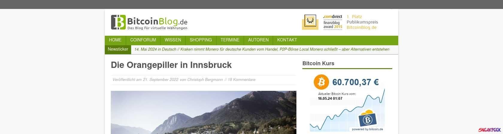 Read the full Article:  ⭲ Die Orangepiller in Innsbruck