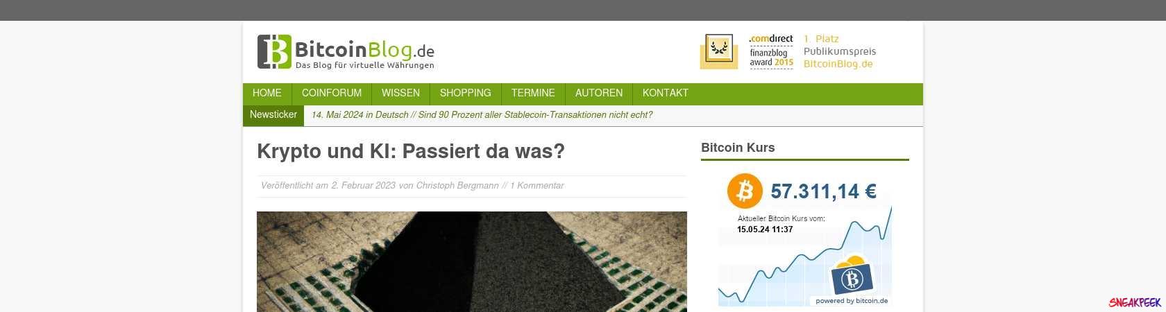 Read the full Article:  ⭲ Krypto und KI: Passiert da was?