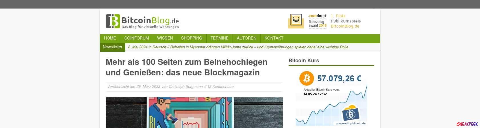 Read the full Article:  ⭲ Mehr als 100 Seiten zum Beinehochlegen und Genießen: das neue Blockmagazin