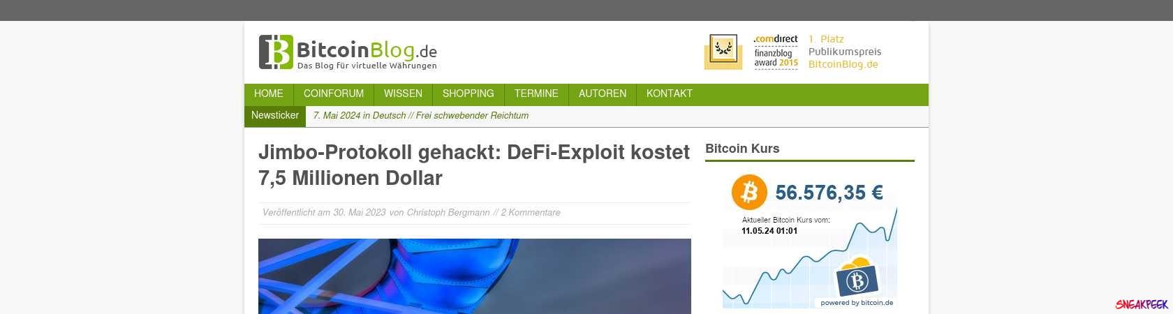 Read the full Article:  ⭲ Jimbo-Protokoll gehackt: DeFi-Exploit kostet 7,5 Millionen Dollar