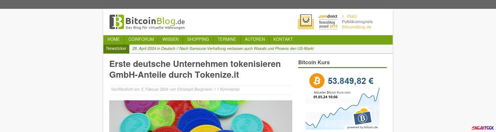 Read the full Article:  ⭲ Erste deutsche Unternehmen tokenisieren GmbH-Anteile durch Tokenized.it