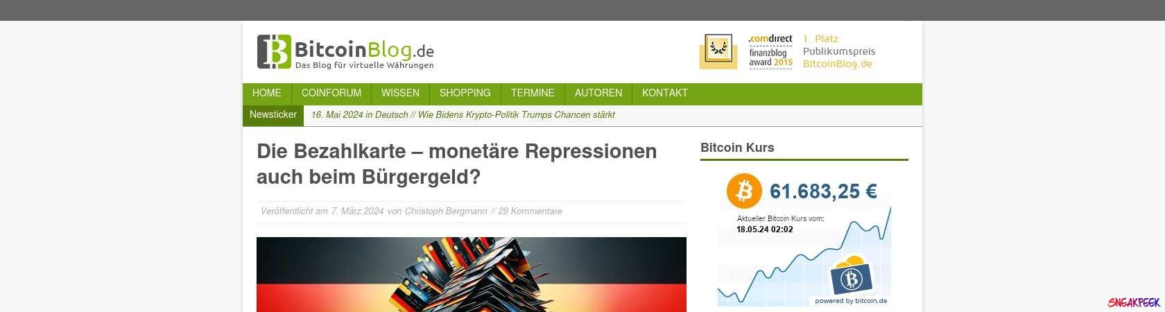 Read the full Article:  ⭲ Die Bezahlkarte – monetäre Repressionen auch beim Bürgergeld?