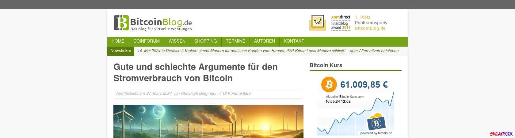 Read the full Article:  ⭲ Gute und schlechte Argumente für den Stromverbrauch von Bitcoin
