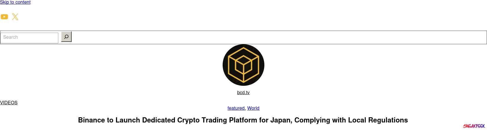 Read the full Article:  ⭲ Binance to Launch Dedicated Crypto Trading Platform for Japan, Complying with Local Regulations