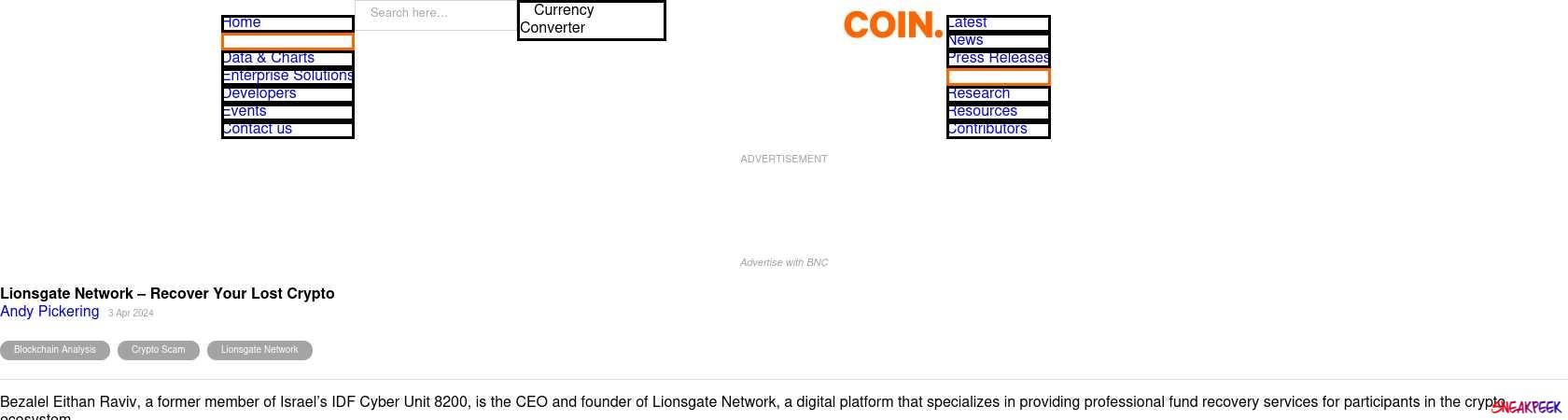 Read the full Article:  ⭲ Lionsgate Network – Recover Your Lost Crypto