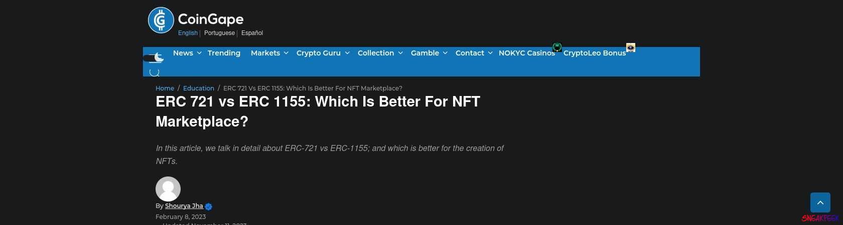 Read the full Article:  ⭲ ERC 721 vs ERC 1155: Which Is Better For NFT Marketplace?
