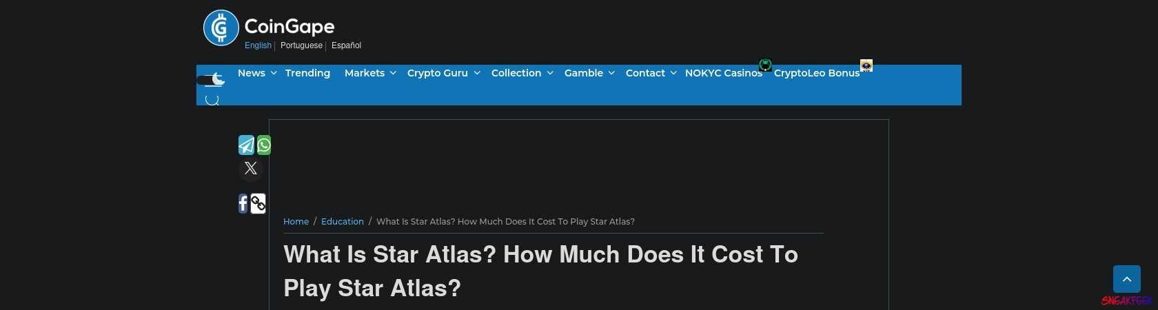 Read the full Article:  ⭲ What Is Star Atlas? How Much Does It Cost To Play Star Atlas?