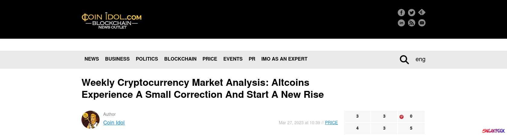Read the full Article:  ⭲ Weekly Cryptocurrency Market Analysis: Altcoins Experience A Small Correction And Start A New Rise