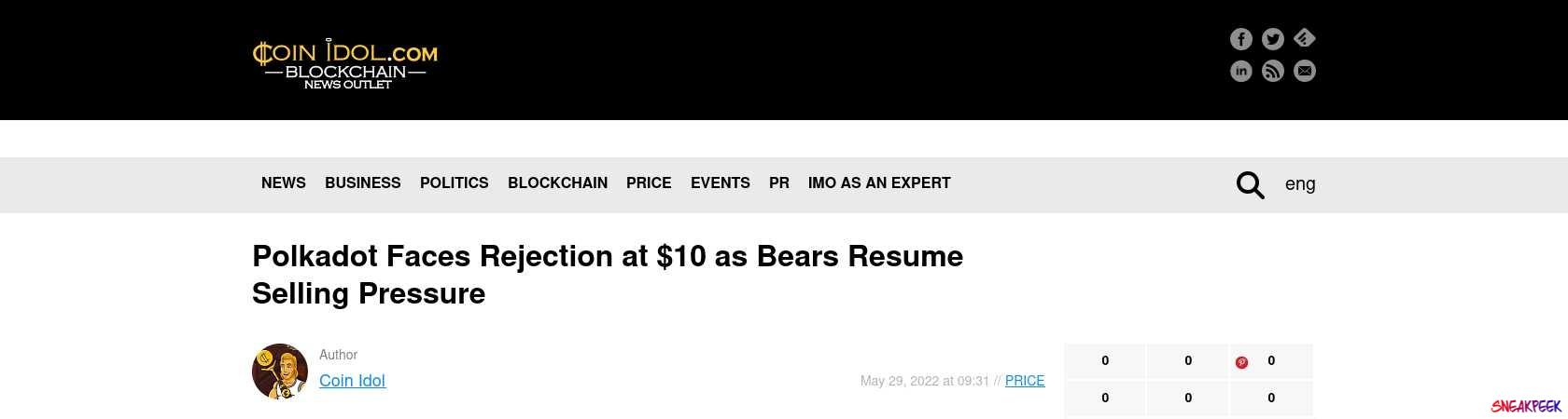 Read the full Article:  ⭲ Polkadot Faces Rejection at $10 as Bears Resume Selling Pressure