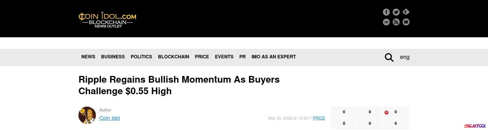 Read the full Article:  ⭲ Ripple Regains Bullish Momentum As Buyers Challenge $0.55 High