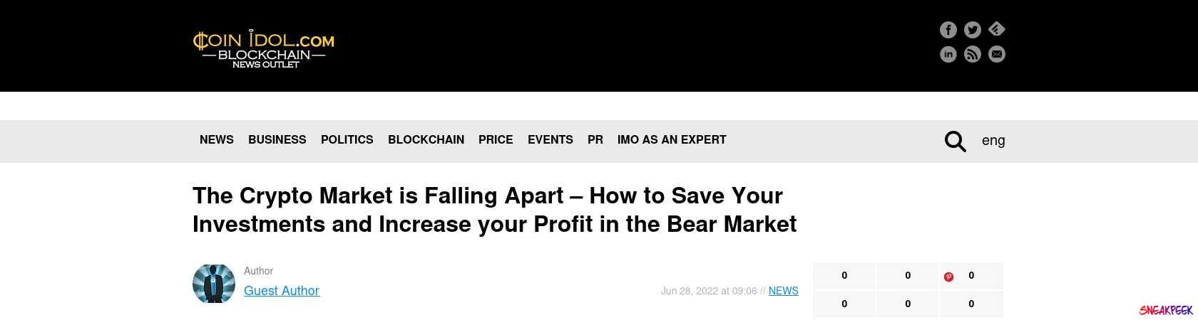 Read the full Article:  ⭲ The Crypto Market is Falling Apart – How to Save Your Investments and Increase your Profit in the Bear Market