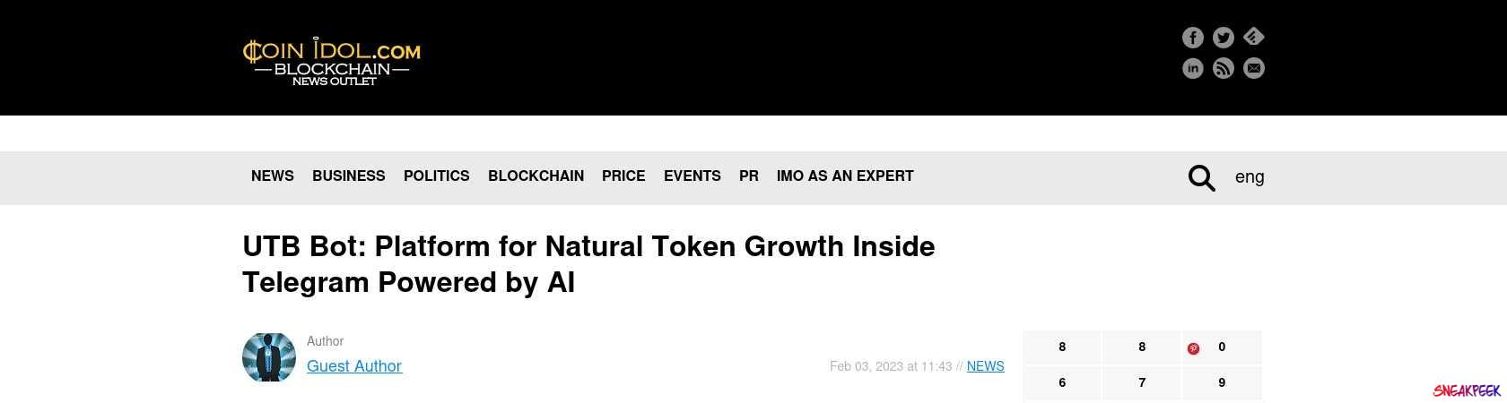 Read the full Article:  ⭲ UTB Bot: Platform for Natural Token Growth Inside Telegram Powered by AI