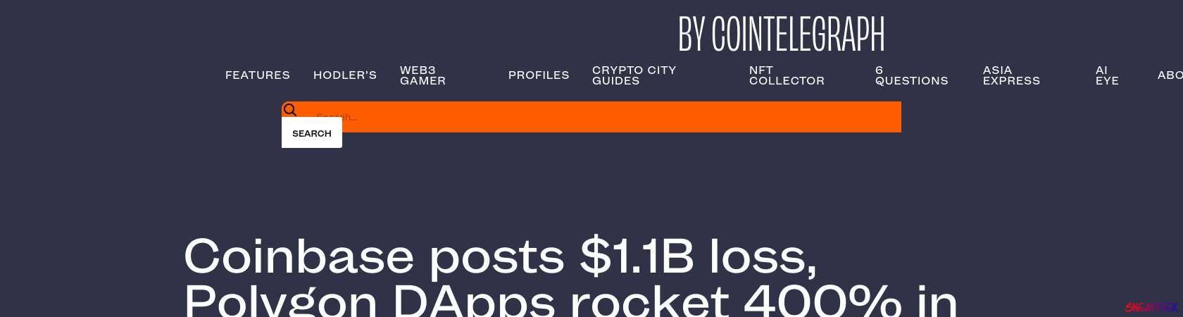 Read the full Article:  ⭲ Coinbase posts $1.1B loss, Polygon DApps rocket 400% in 2022 and Elon Musk says inflation is on the decline: Hodler’s Digest, Aug 7-13