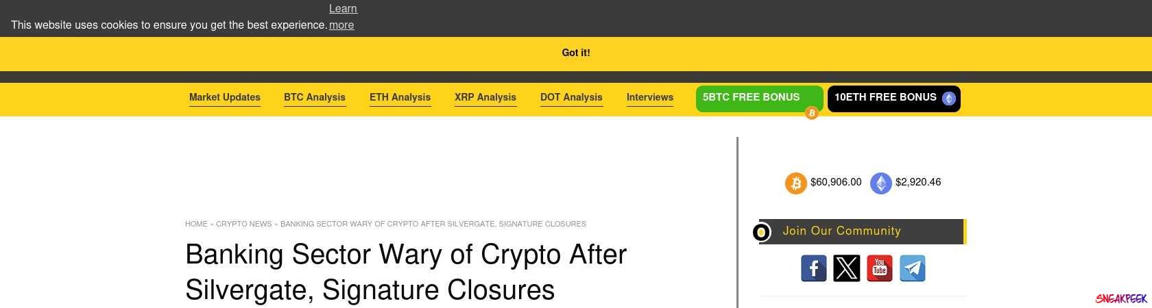 Read the full Article:  ⭲ Banking Sector Wary of Crypto After Silvergate, Signature Closures