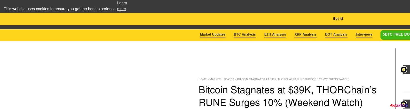 Read the full Article:  ⭲ Bitcoin Stagnates at $39K, THORChain’s RUNE Surges 10% (Weekend Watch)