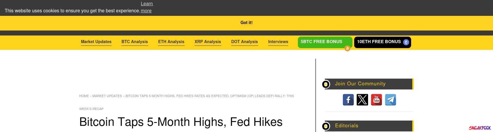Read the full Article:  ⭲ Bitcoin Taps 5-Month Highs, Fed Hikes Rates as Expected, Optimism (OP) Leads DeFi Rally: This Week’s Recap