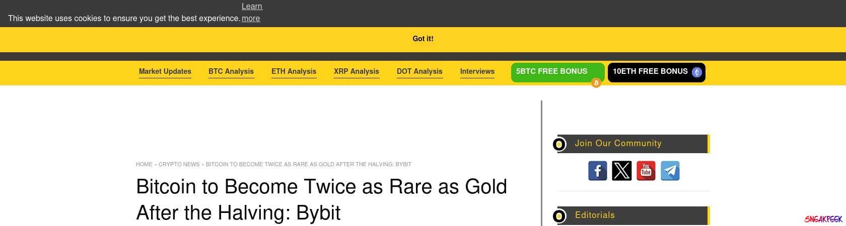 Read the full Article:  ⭲ Bitcoin to Become Twice as Rare as Gold After the Halving: Bybit