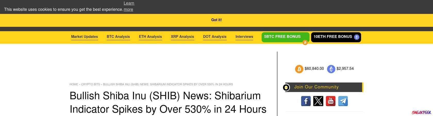 Read the full Article:  ⭲ Bullish Shiba Inu (SHIB) News: Shibarium Indicator Spikes by Over 530% in 24 Hours