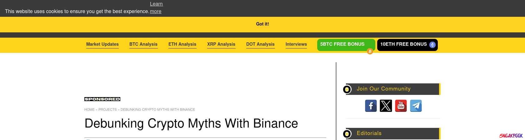 Read the full Article:  ⭲ Debunking Crypto Myths With Binance