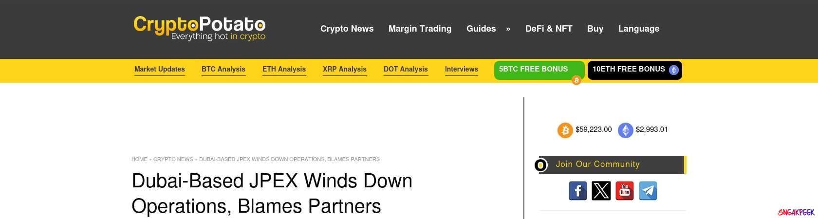 Read the full Article:  ⭲ Dubai-Based JPEX Winds Down Operations, Blames Partners