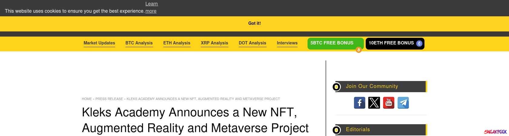 Read the full Article:  ⭲ Kleks Academy Announces a New NFT, Augmented Reality and Metaverse Project