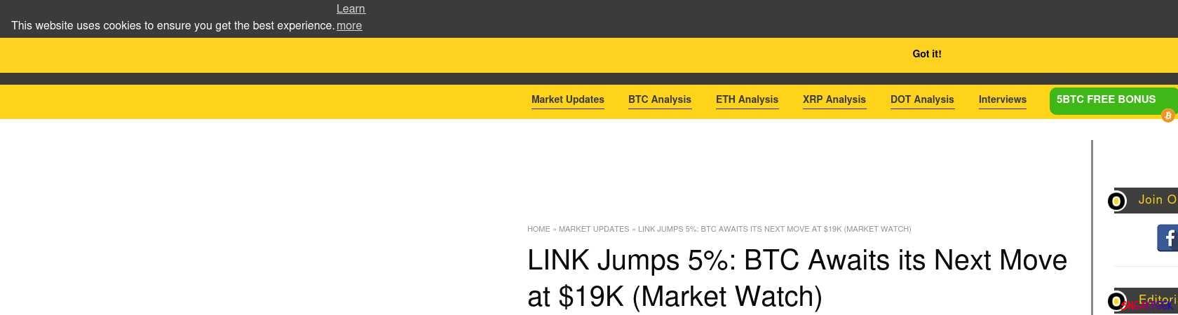 Read the full Article:  ⭲ LINK Jumps 5%: BTC Awaits its Next Move at $19K (Market Watch)