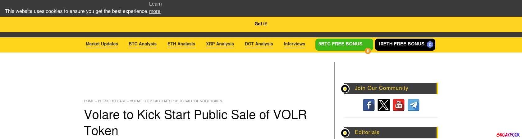 Read the full Article:  ⭲ Volare to Kick Start Public Sale of VOLR Token