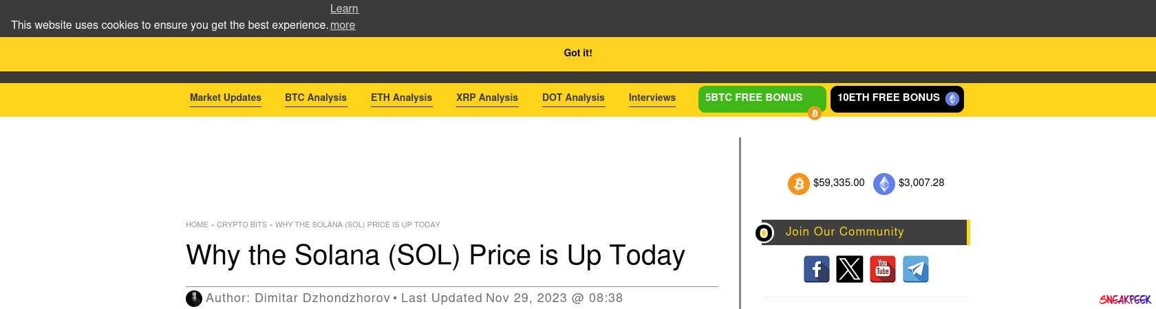 Read the full Article:  ⭲ Why the Solana (SOL) Price is Up Today