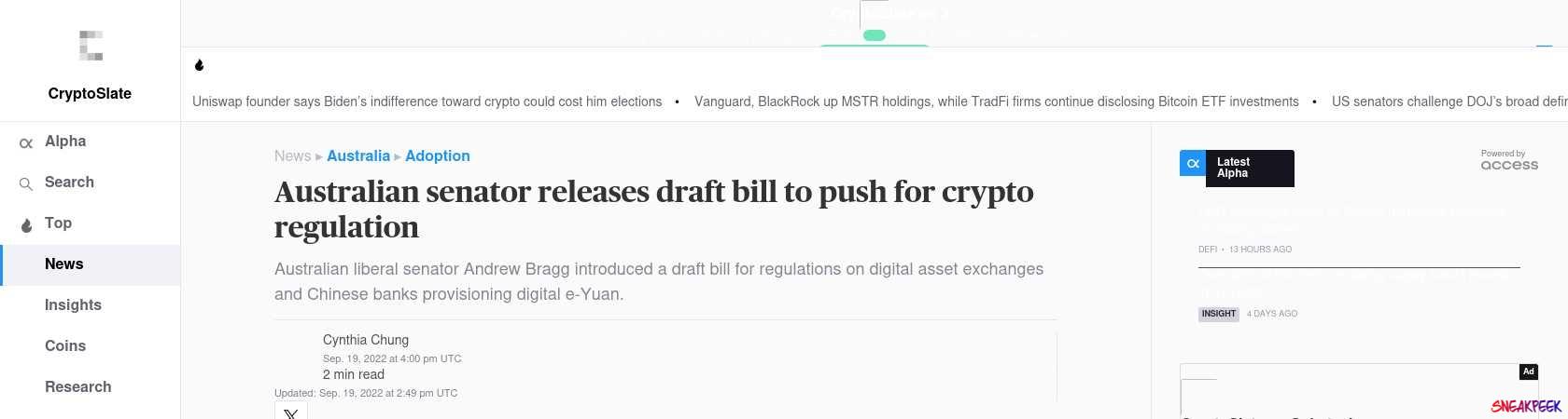Read the full Article:  ⭲ Australian senator releases draft bill to push for crypto regulation
