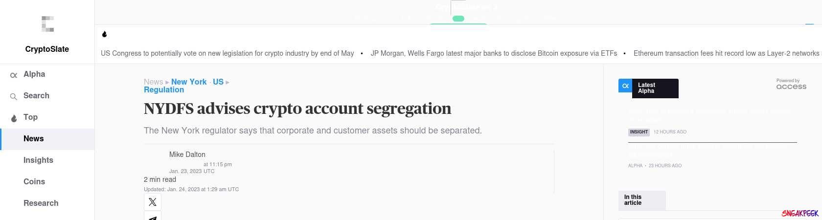 Read the full Article:  ⭲ NYDFS advises crypto account segregation