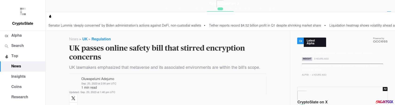 Read the full Article:  ⭲ UK passes online safety bill that stirred encryption concerns