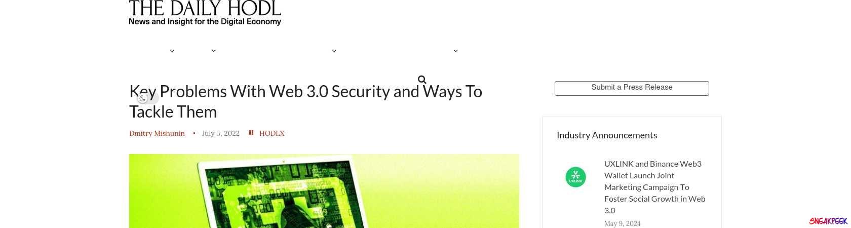Read the full Article:  ⭲ Key Problems With Web 3.0 Security and Ways To Tackle Them
