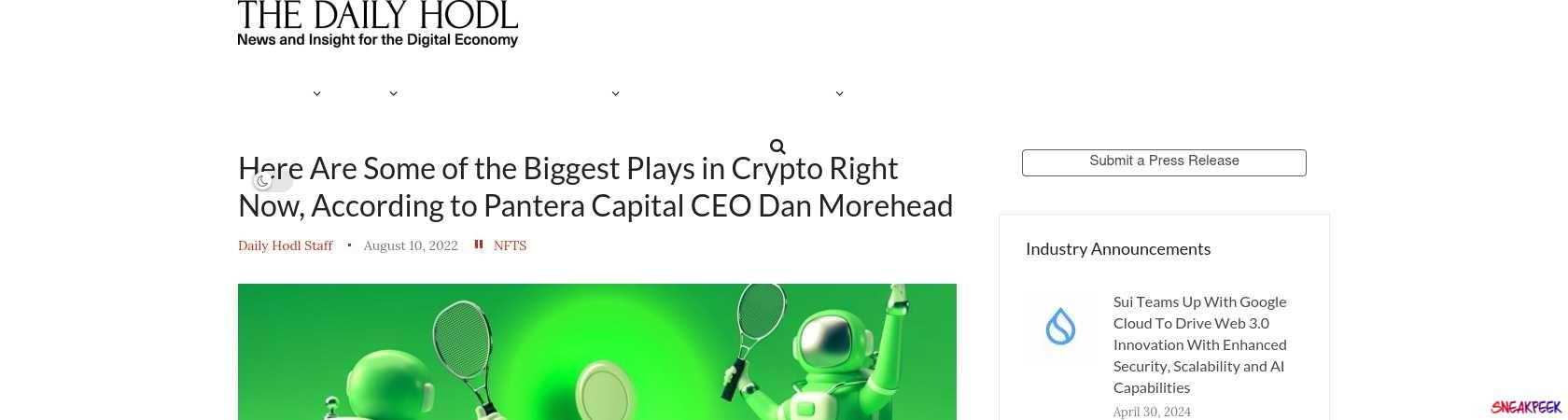 Read the full Article:  ⭲ Here Are Some of the Biggest Plays in Crypto Right Now, According to Pantera Capital CEO Dan Morehead