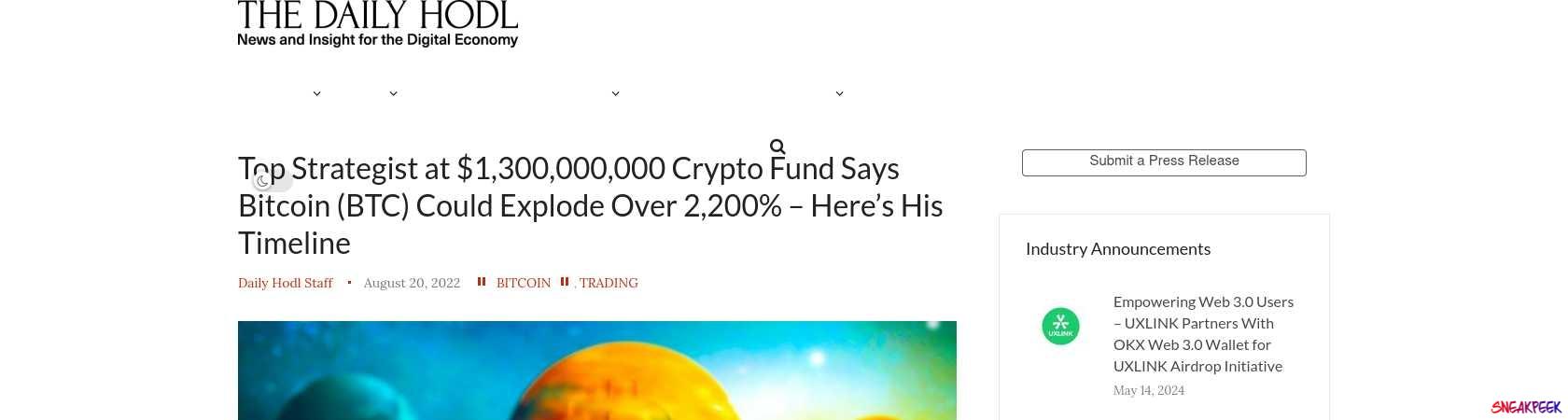 Read the full Article:  ⭲ Top Strategist at $1,300,000,000 Crypto Fund Says Bitcoin (BTC) Could Explode Over 2,200% – Here’s His Timeline