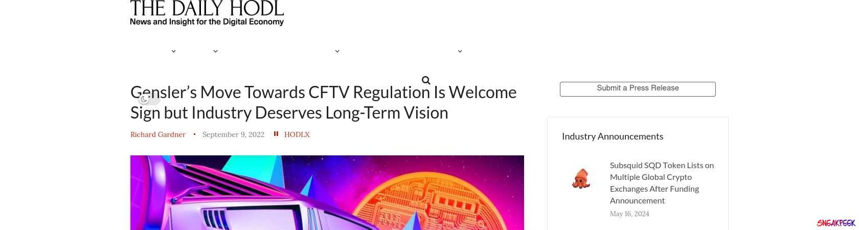 Read the full Article:  ⭲ Gensler’s Move Towards CFTV Regulation Is Welcome Sign but Industry Deserves Long-Term Vision
