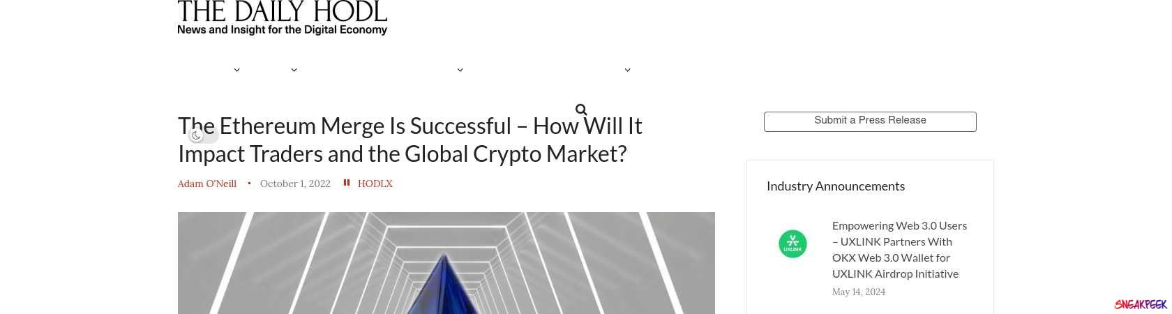 Read the full Article:  ⭲ The Ethereum Merge Is Successful – How Will It Impact Traders and the Global Crypto Market?