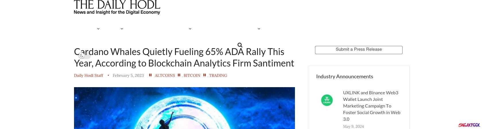 Read the full Article:  ⭲ Cardano Whales Quietly Fueling 65% ADA Rally This Year, According to Blockchain Analytics Firm Santiment