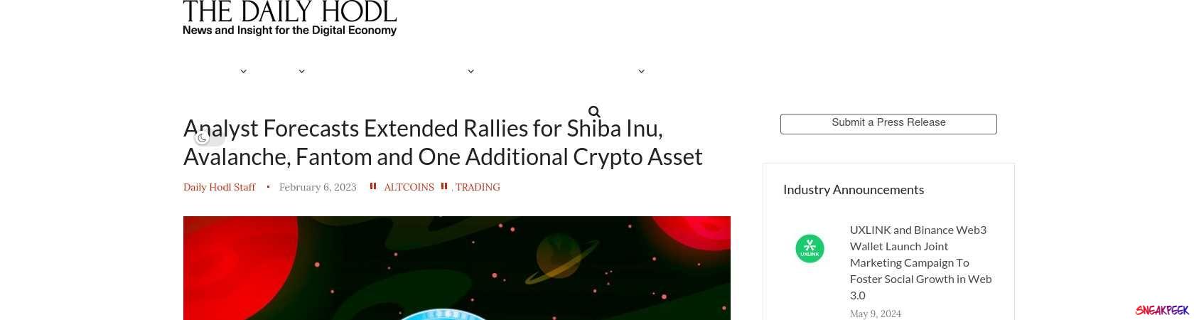 Read the full Article:  ⭲ Analyst Forecasts Extended Rallies for Shiba Inu, Avalanche, Fantom and One Additional Crypto Asset
